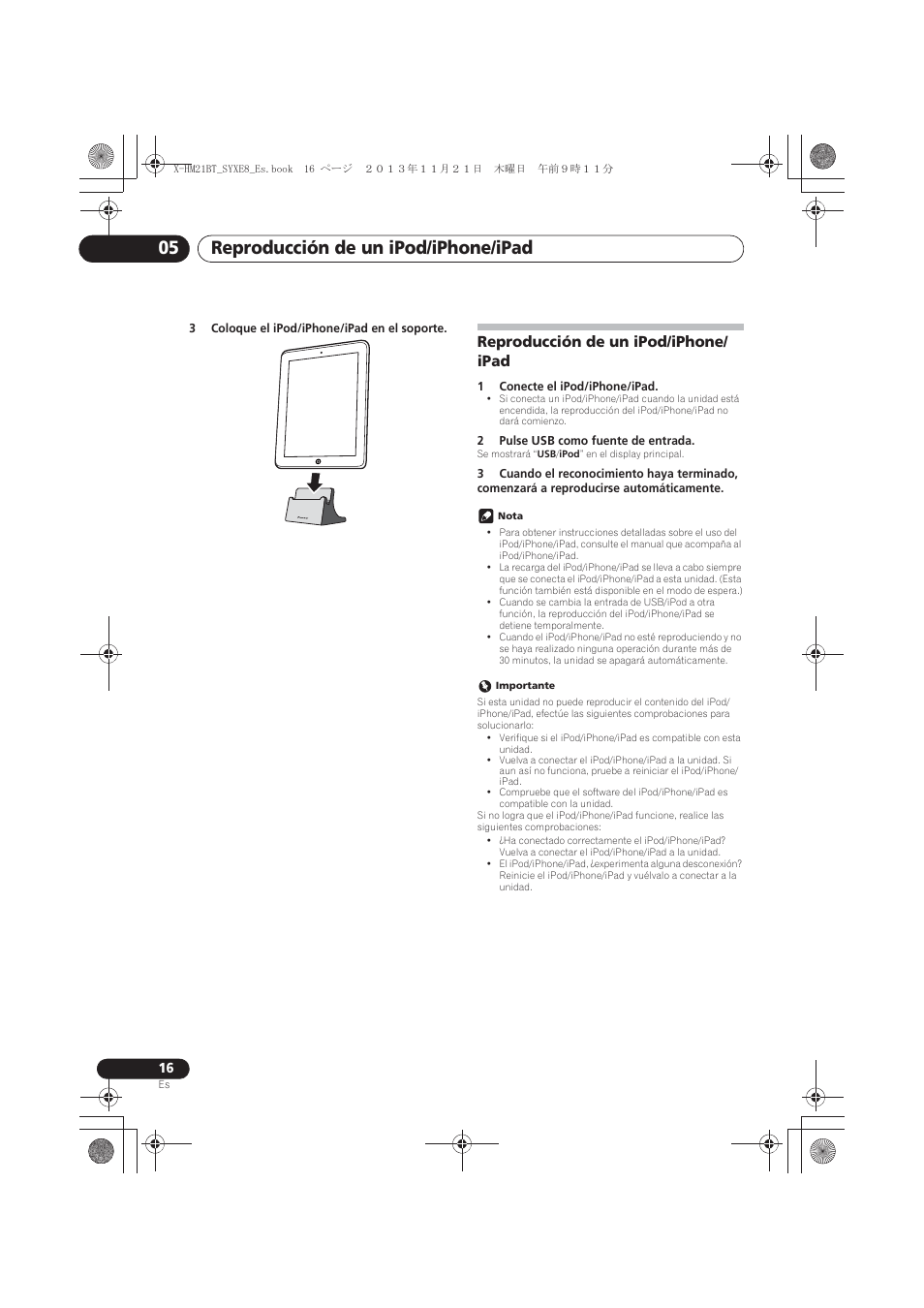 Reproducción de un ipod/iphone/ipad, Reproducción de un ipod/iphone/ipad 05, Reproducción de un ipod/iphone/ ipad | Pioneer X-HM21BT-S User Manual | Page 196 / 256