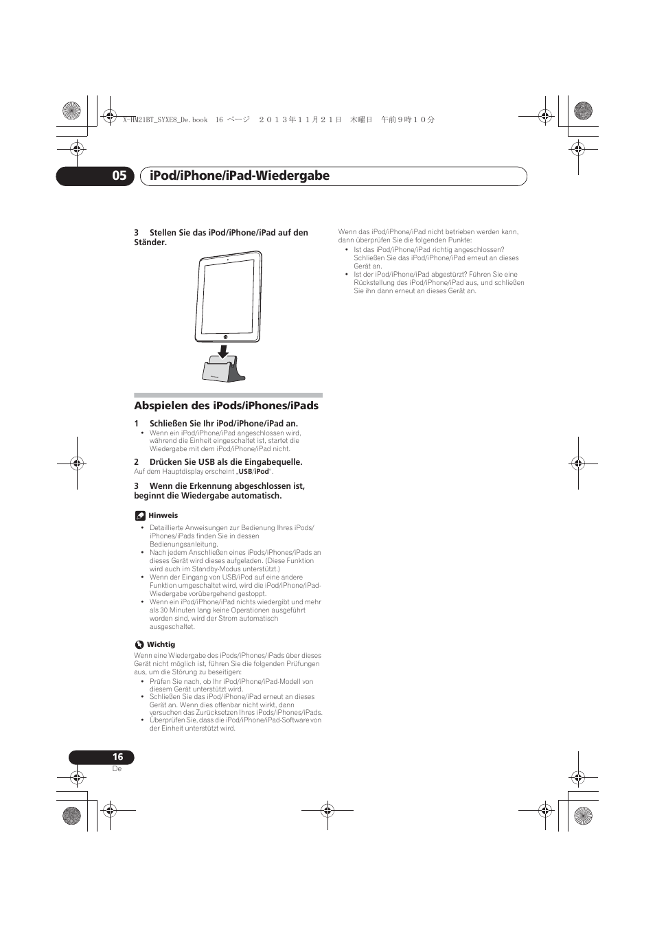 Abspielen des ipods/iphones/ipads, Ipod/iphone/ipad-wiedergabe 05 | Pioneer X-HM21BT-S User Manual | Page 88 / 256