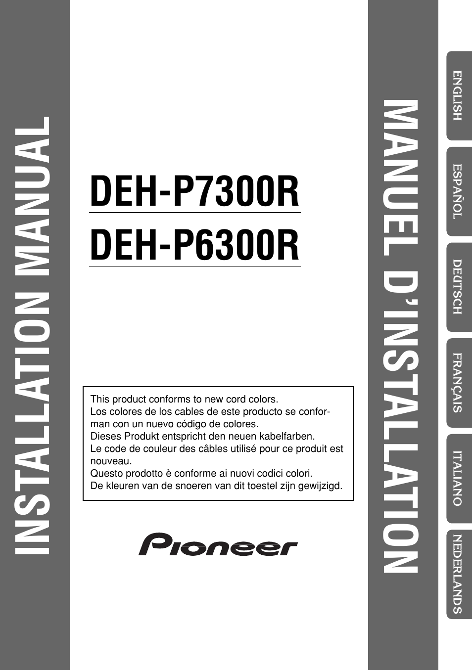 Pioneer DEH-P6300R User Manual | 52 pages