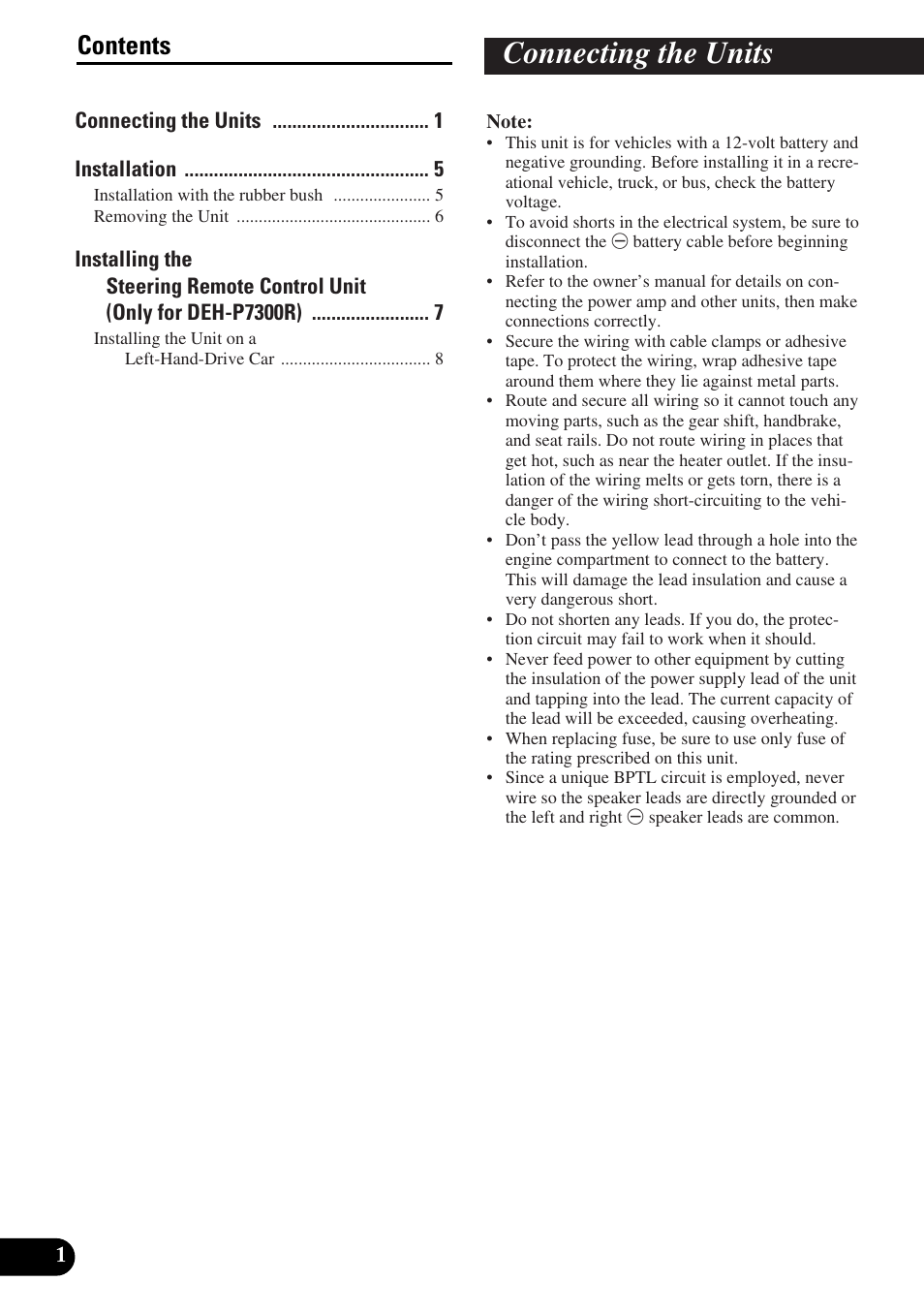 Pioneer DEH-P6300R User Manual | Page 2 / 52