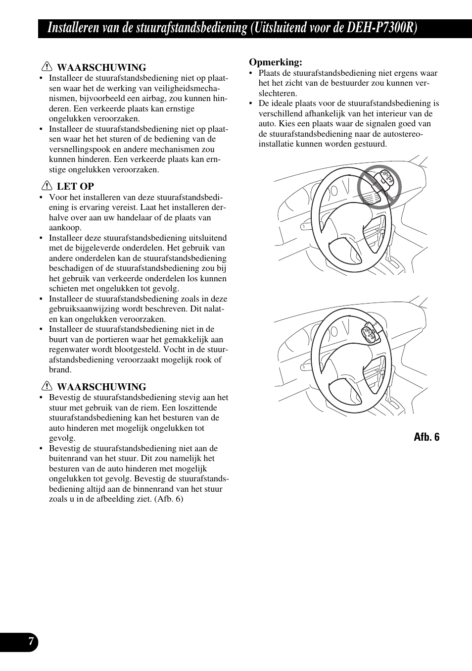 Installeren van de, A title (english) | Pioneer DEH-P6300R User Manual | Page 48 / 52