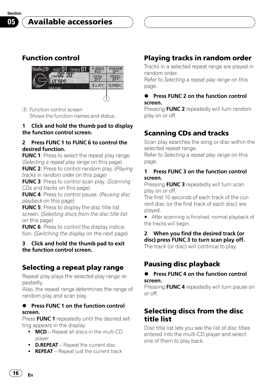 Available accessories | Pioneer AXM-P90RS User Manual | Page 16 / 41