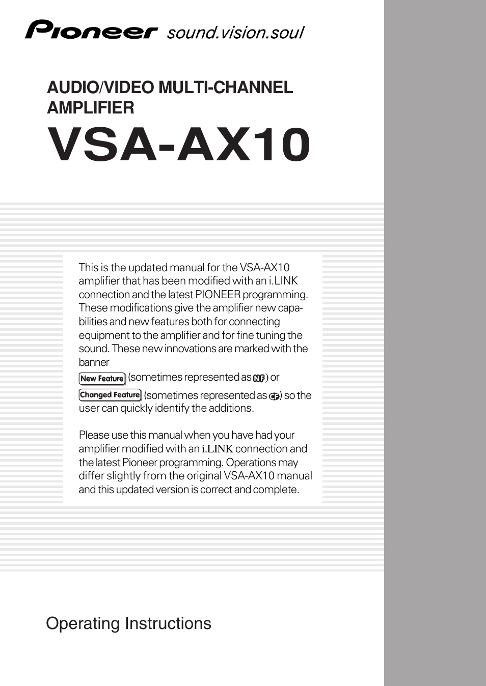 Pioneer VSA-AX10 User Manual | 112 pages