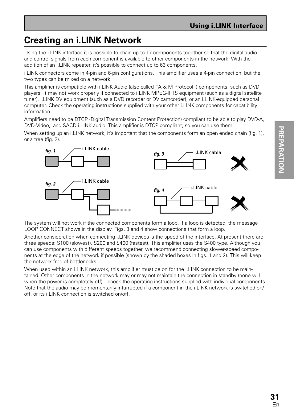 Creating an i.link network, Prep ara tion prep ara t ion | Pioneer VSA-AX10 User Manual | Page 31 / 112