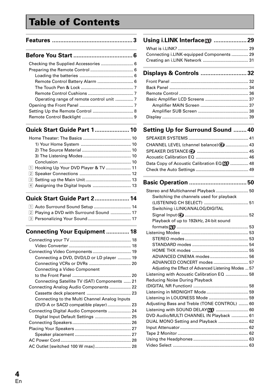 Pioneer VSA-AX10 User Manual | Page 4 / 112