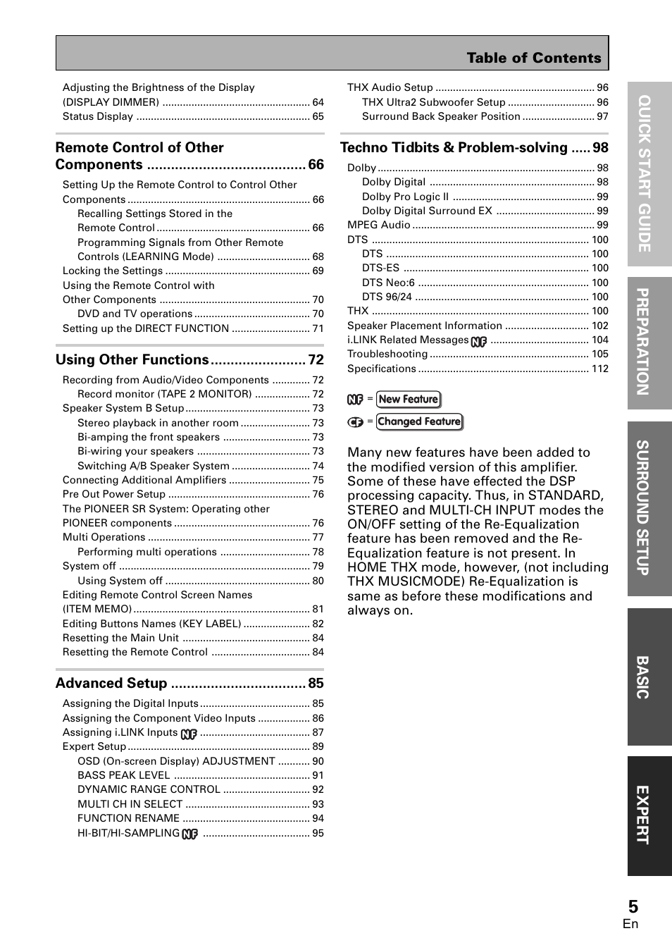 Pioneer VSA-AX10 User Manual | Page 5 / 112