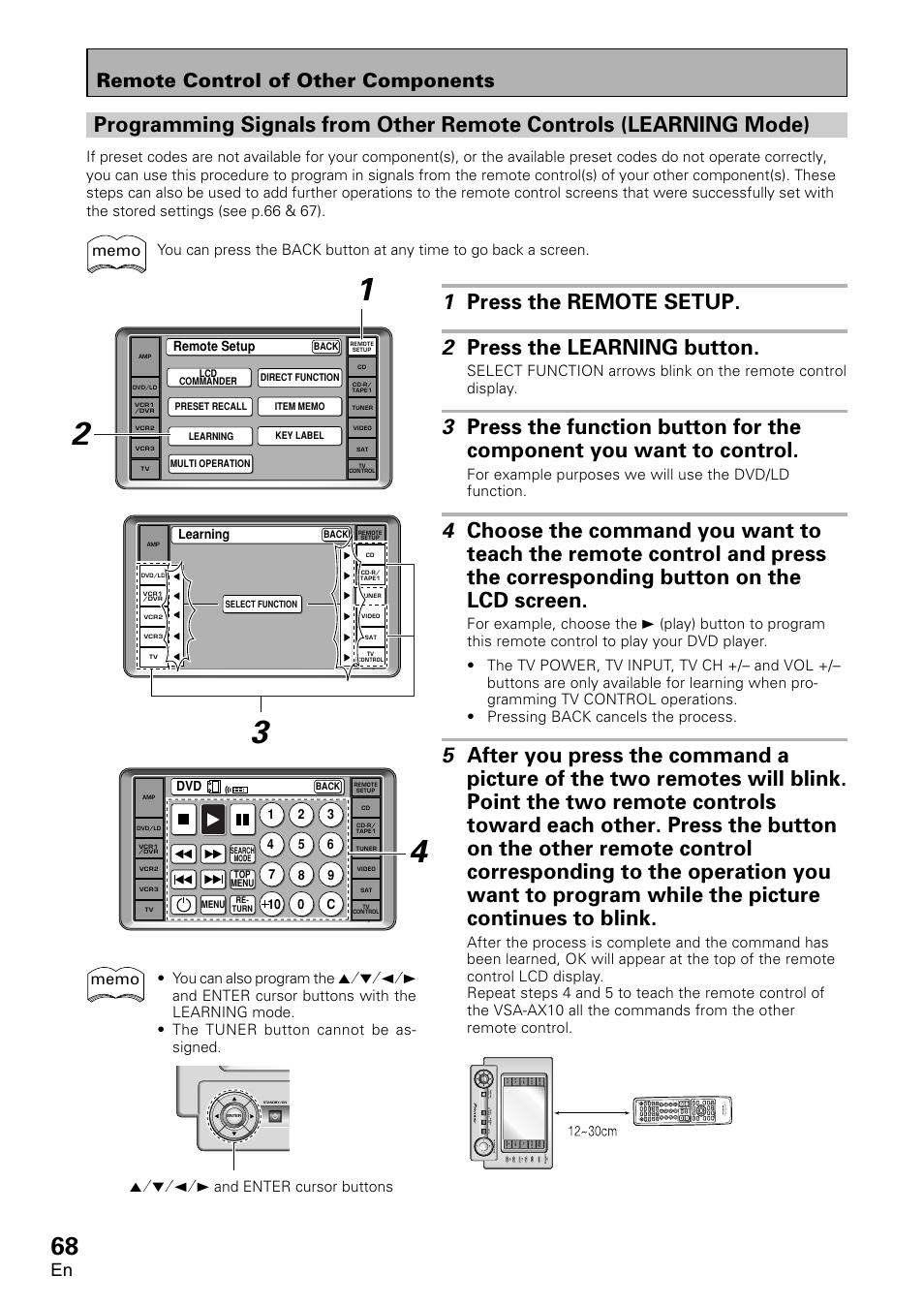 Remote control of other components | Pioneer VSA-AX10 User Manual | Page 68 / 112