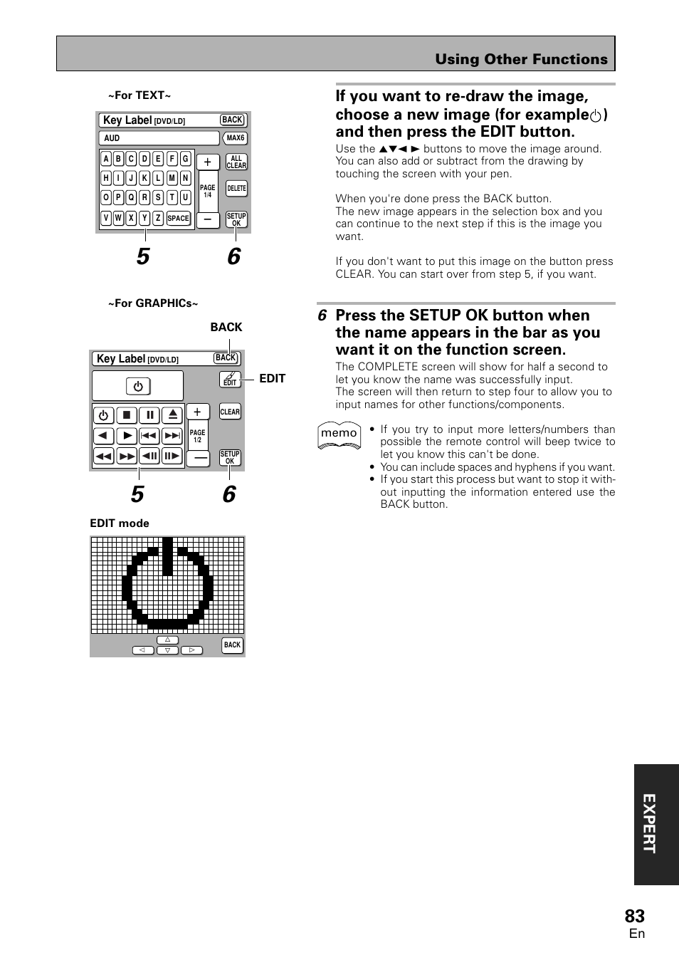 Exper t, Using other functions | Pioneer VSA-AX10 User Manual | Page 83 / 112