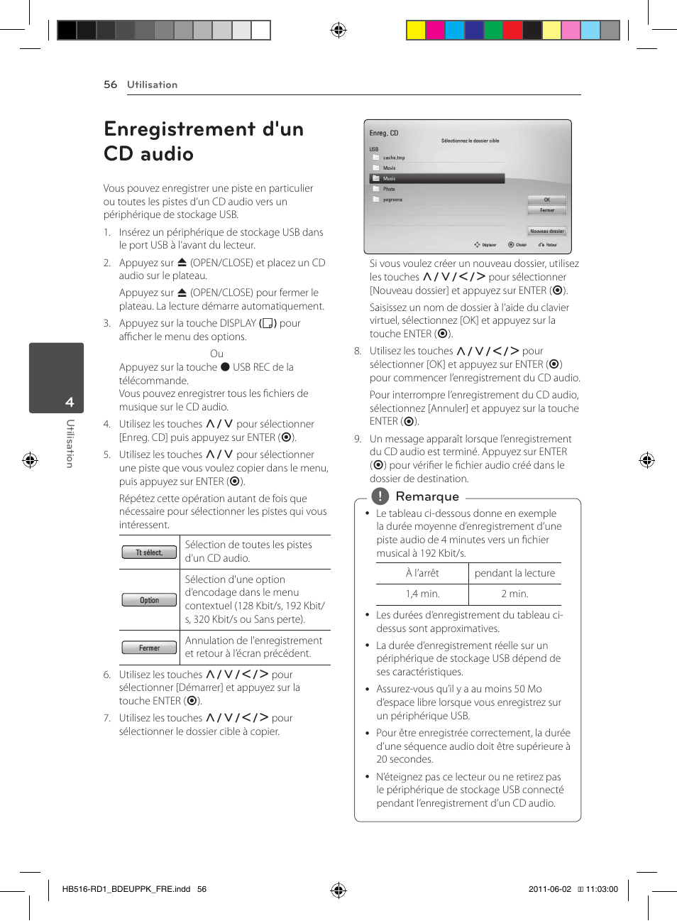 Enregistrement d'un cd audio | Pioneer BCS-FS515 User Manual | Page 128 / 452
