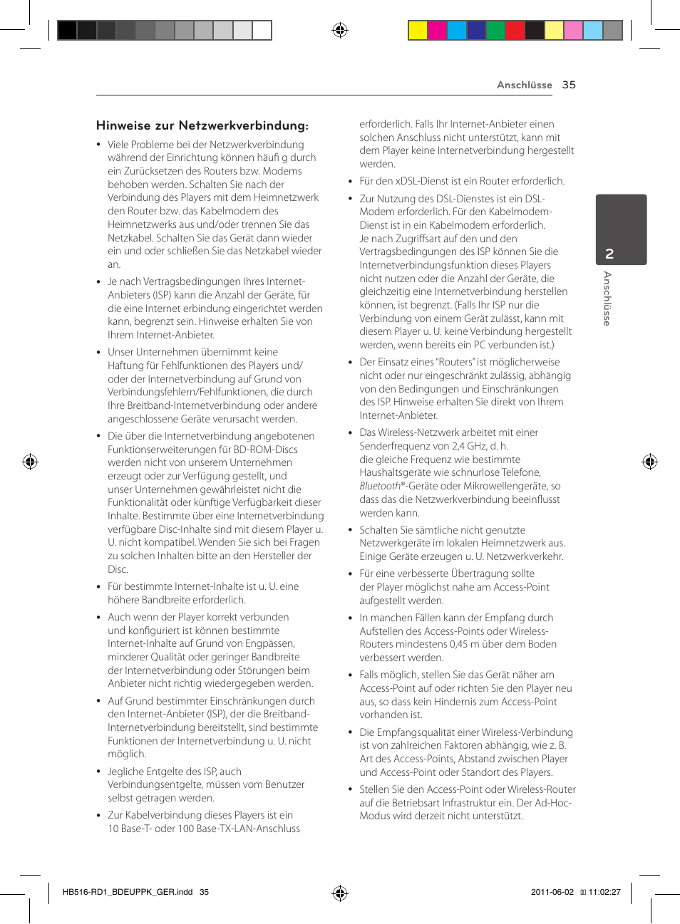 Hinweise zur netzwerkverbindung | Pioneer BCS-FS515 User Manual | Page 187 / 452