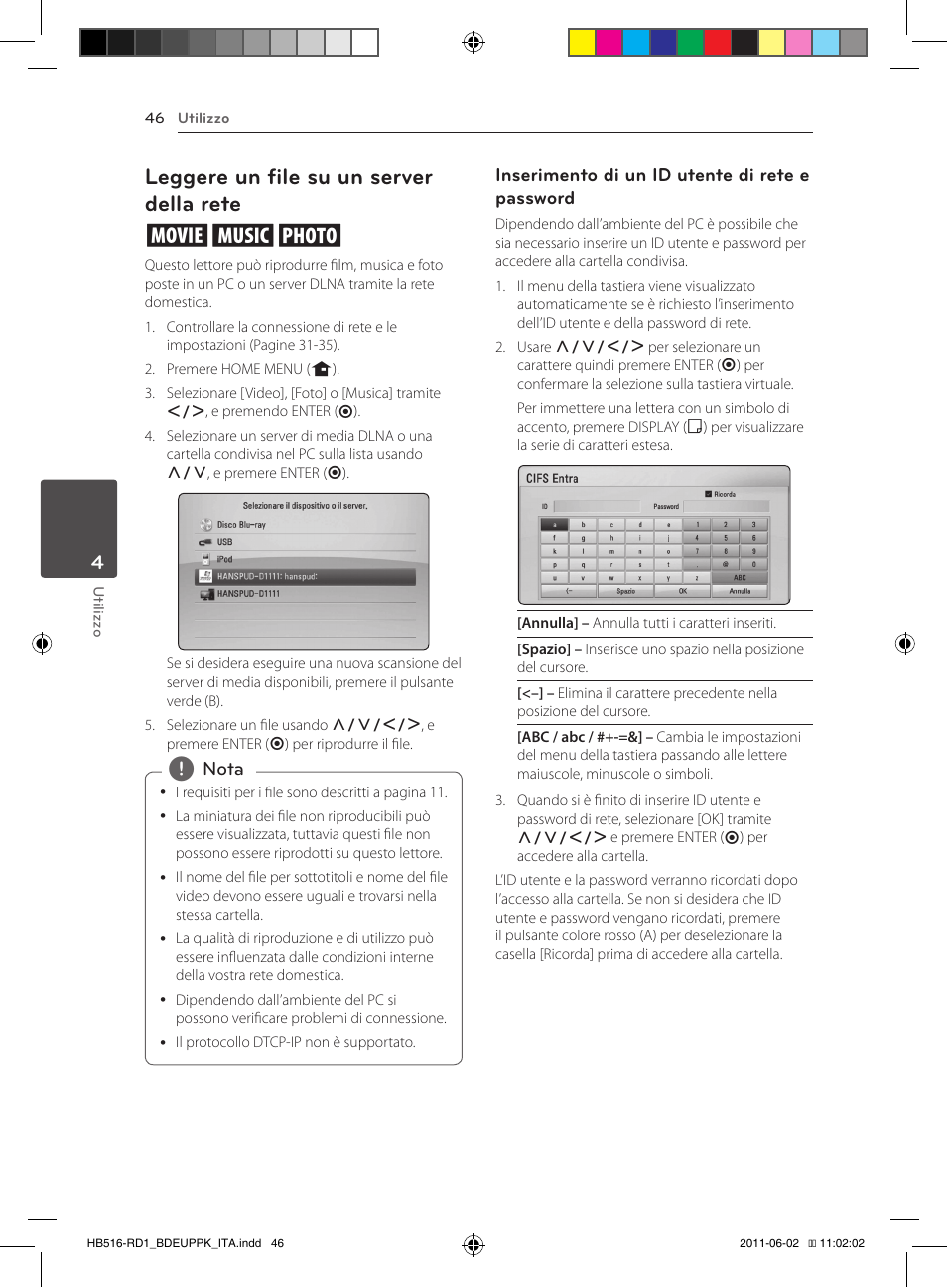 46 – leggere un file su un server della rete, Leggere un file su un server della rete yui | Pioneer BCS-FS515 User Manual | Page 270 / 452