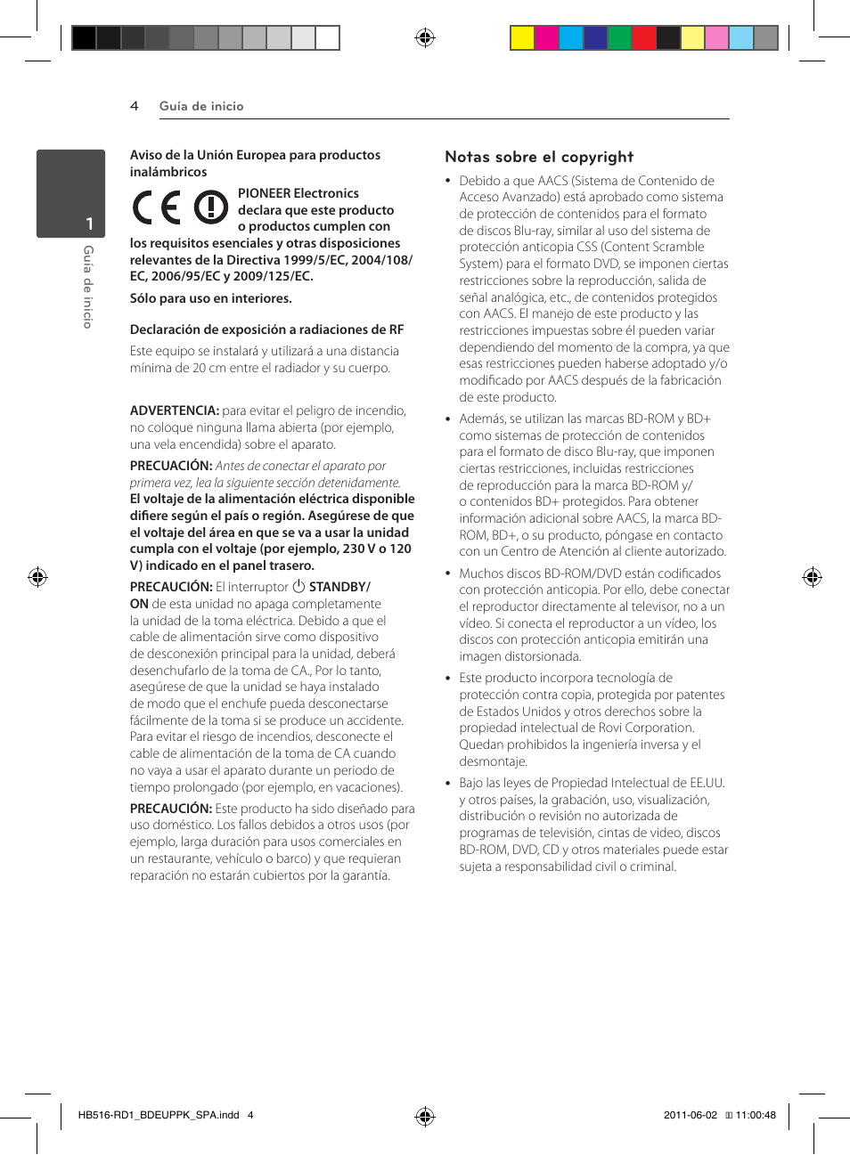 Notas sobre el copyright | Pioneer BCS-FS515 User Manual | Page 300 / 452