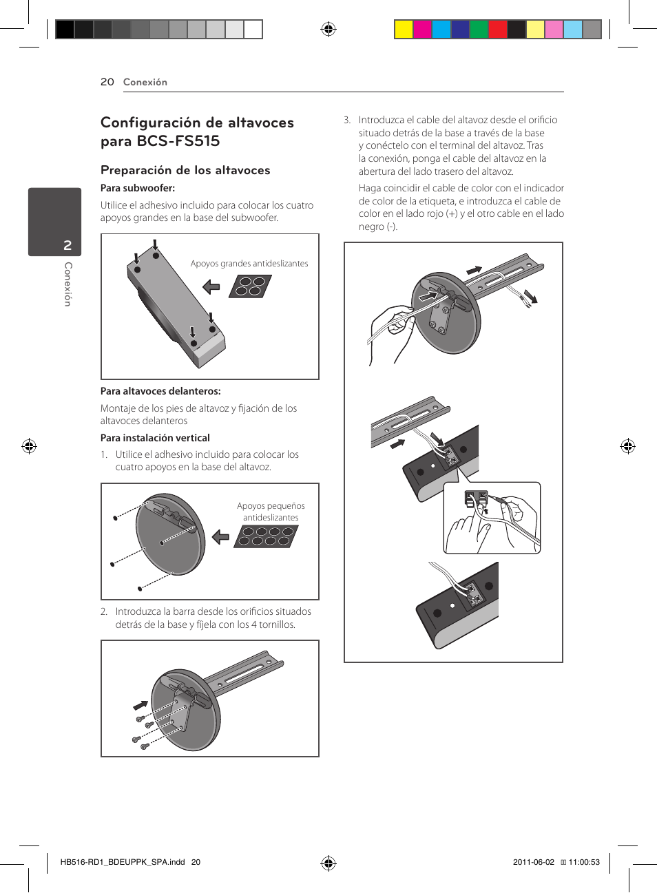 20 – configuración de altavoces para, Bcs-fs515, Configuración de altavoces para bcs-fs515 | Pioneer BCS-FS515 User Manual | Page 316 / 452