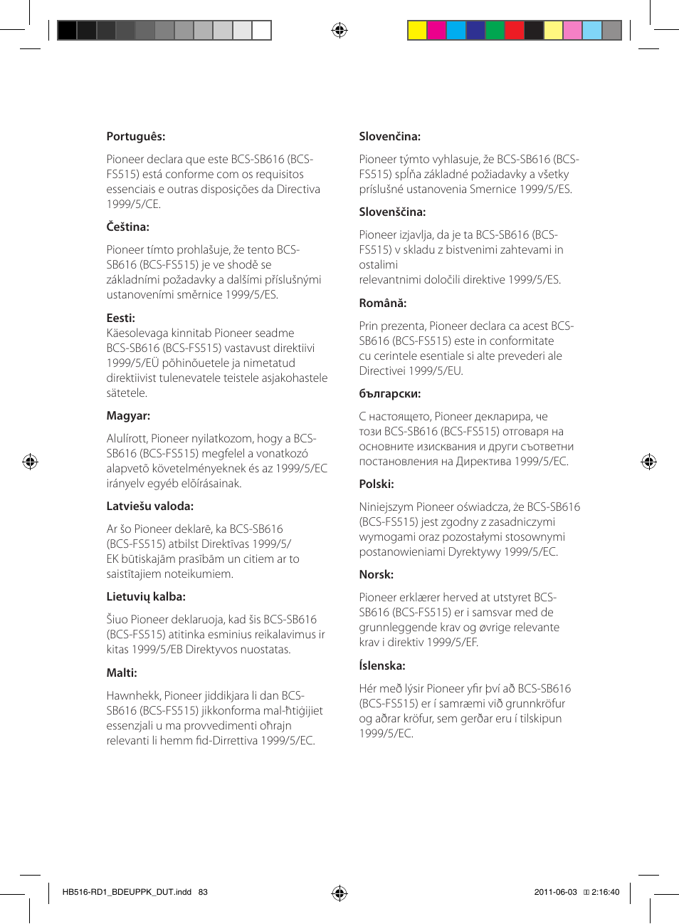 Pioneer BCS-FS515 User Manual | Page 451 / 452