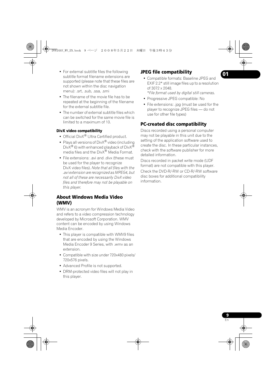 Pioneer DV-610AV-S User Manual | Page 9 / 62