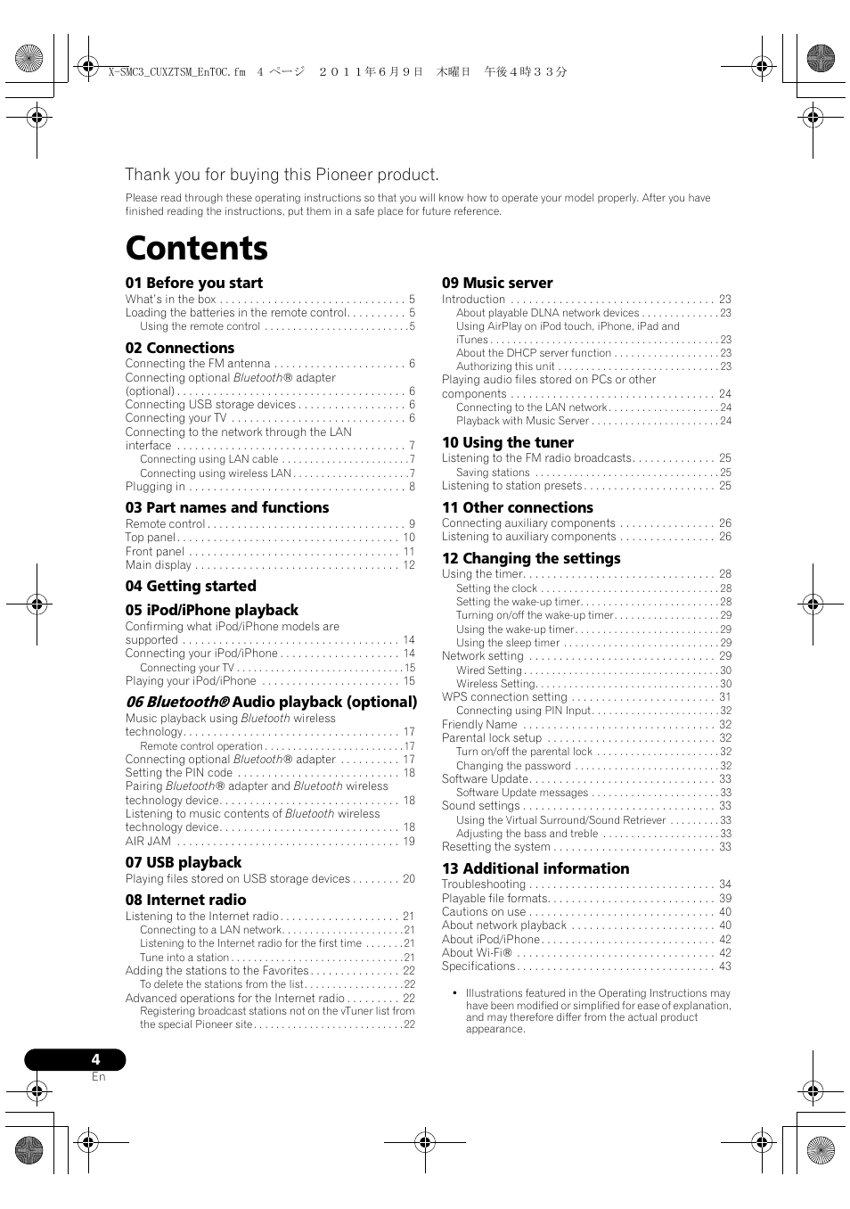 Pioneer X-SMC3-K User Manual | Page 4 / 132
