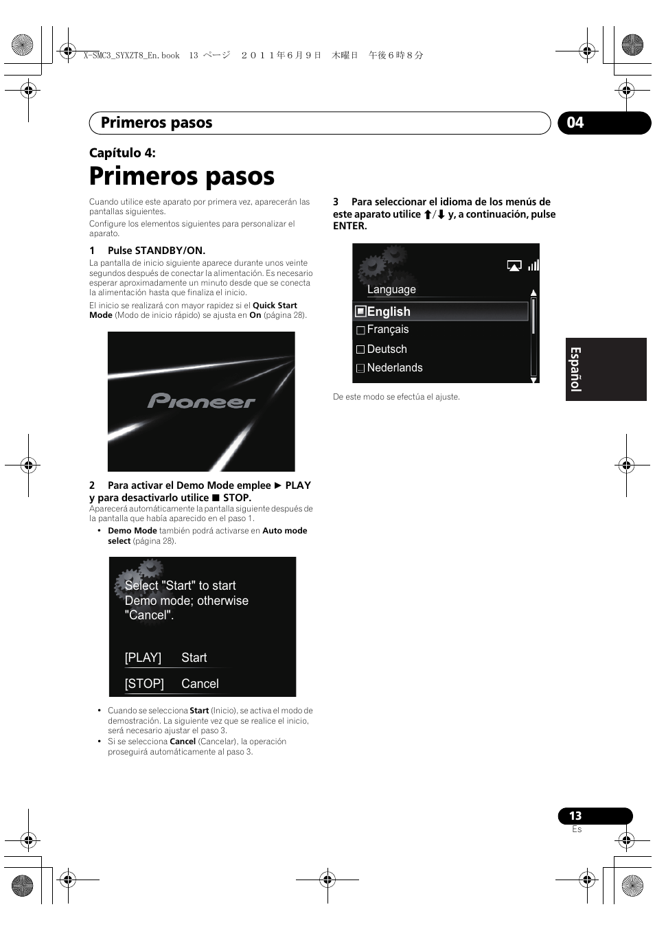 04 primeros pasos, Primeros pasos, Primeros pasos 04 | Pioneer X-SMC3-K User Manual | Page 97 / 132