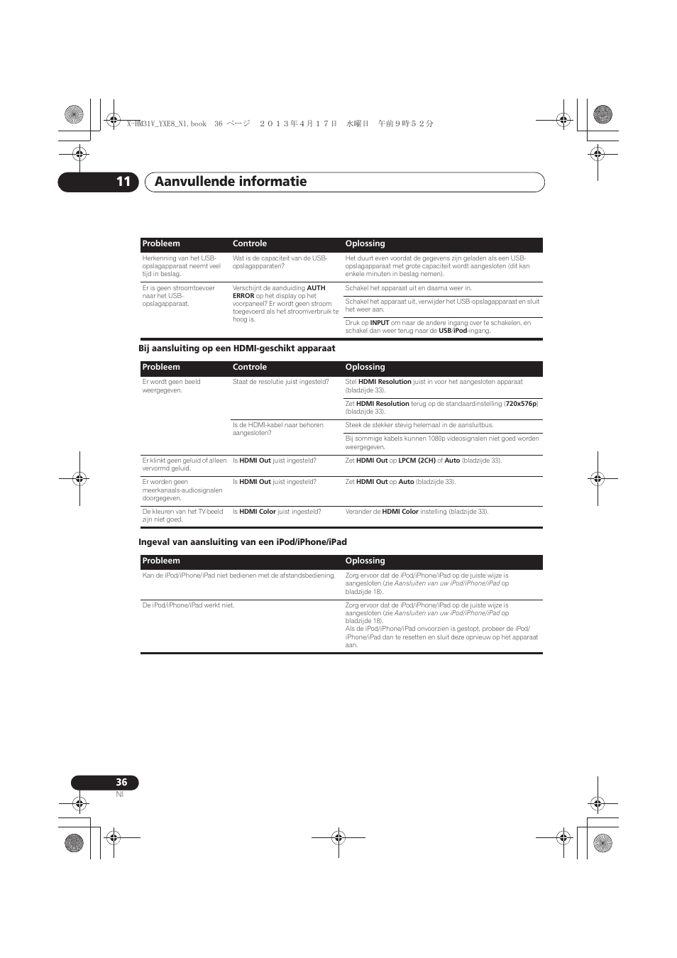 Aanvullende informatie 11 | Pioneer X-HM31V-K User Manual | Page 204 / 256
