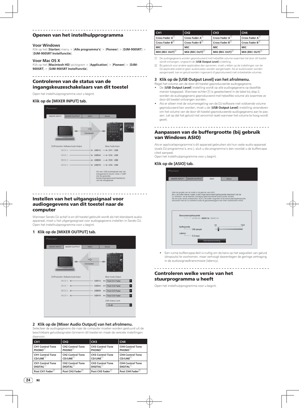 Openen van het instelhulpprogramma | Pioneer DJM-900SRT User Manual | Page 136 / 200