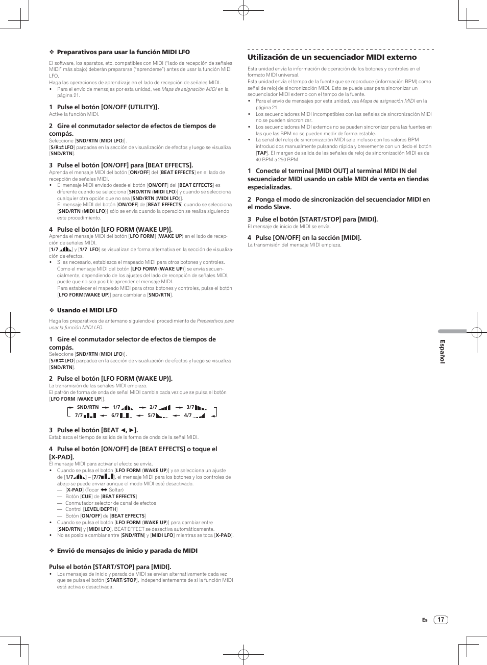 Utilización de un secuenciador midi externo | Pioneer DJM-900SRT User Manual | Page 157 / 200