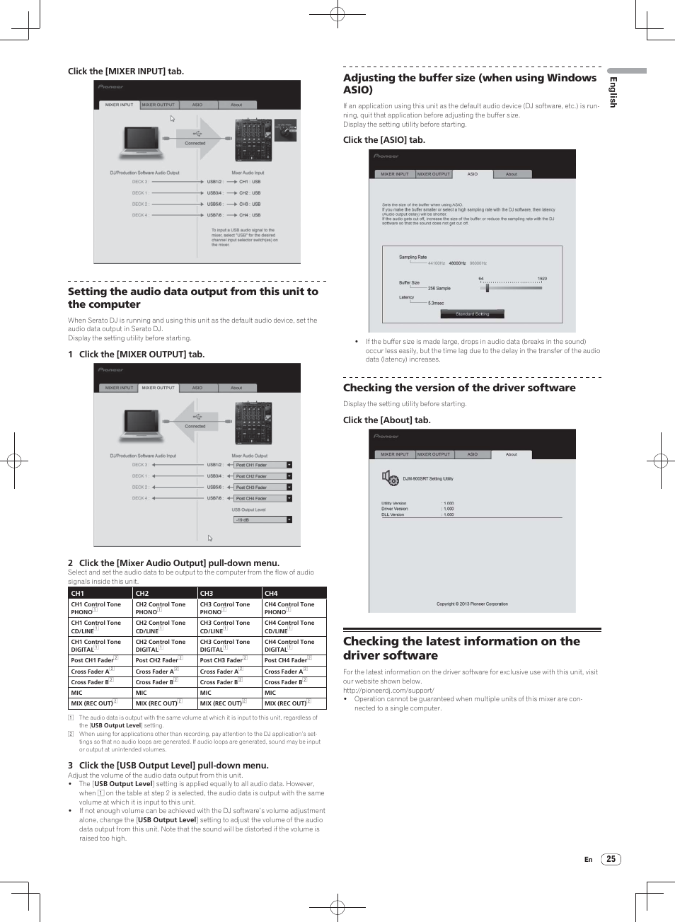 Checking the version of the driver software | Pioneer DJM-900SRT User Manual | Page 25 / 200