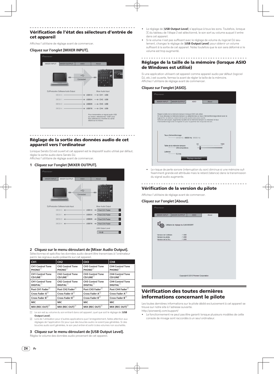 Vérification de la version du pilote | Pioneer DJM-900SRT User Manual | Page 52 / 200