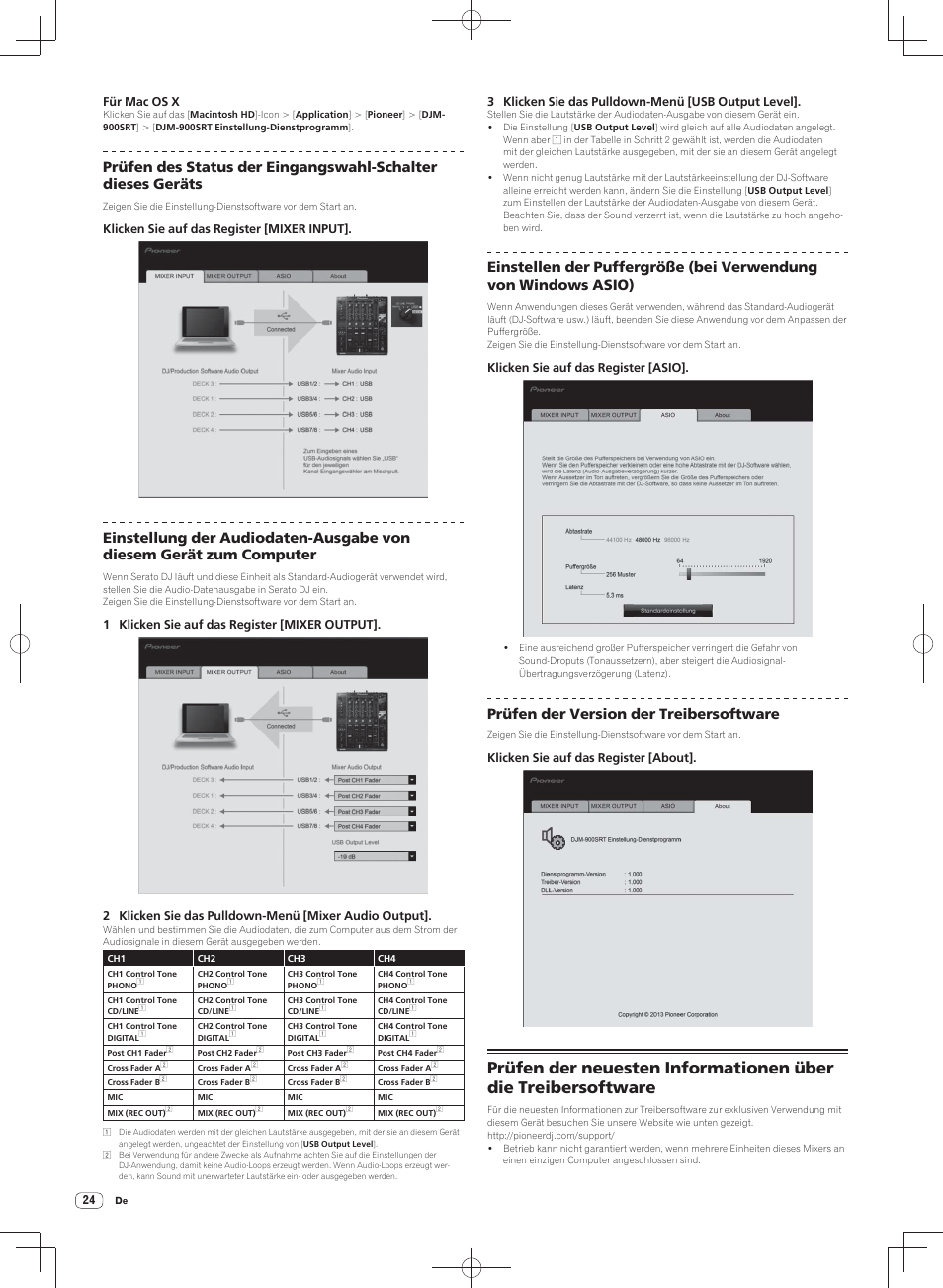 Prüfen der version der treibersoftware | Pioneer DJM-900SRT User Manual | Page 80 / 200