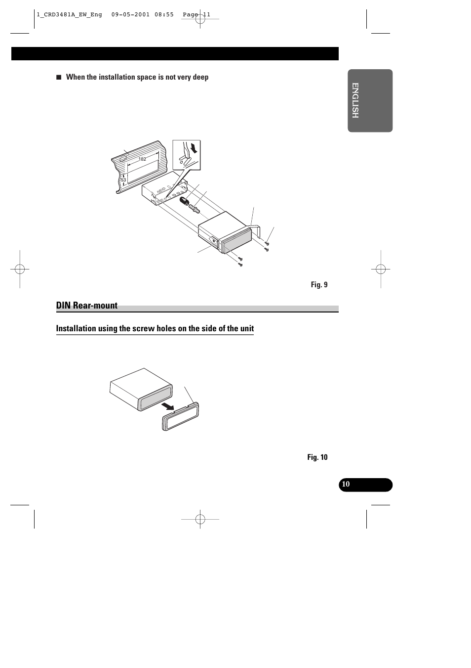 Din rear-mount | Pioneer AVX-7300 User Manual | Page 11 / 14