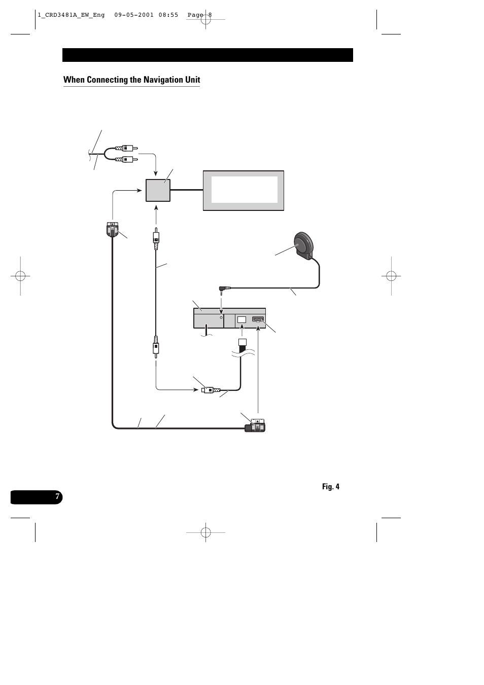 Connecting the units, When connecting the navigation unit | Pioneer AVX-7300 User Manual | Page 8 / 14