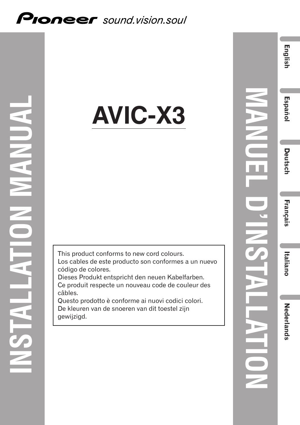 Pioneer AVIC-X3 User Manual | 182 pages