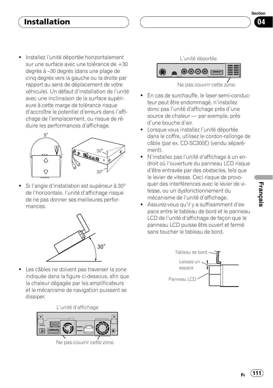 Installation | Pioneer AVIC-X3 User Manual | Page 111 / 182
