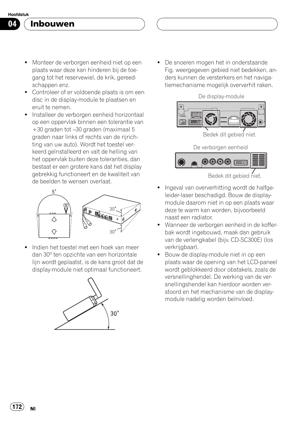 Inbouwen | Pioneer AVIC-X3 User Manual | Page 172 / 182
