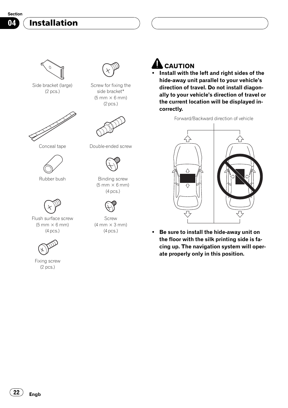 Installation | Pioneer AVIC-X3 User Manual | Page 22 / 182