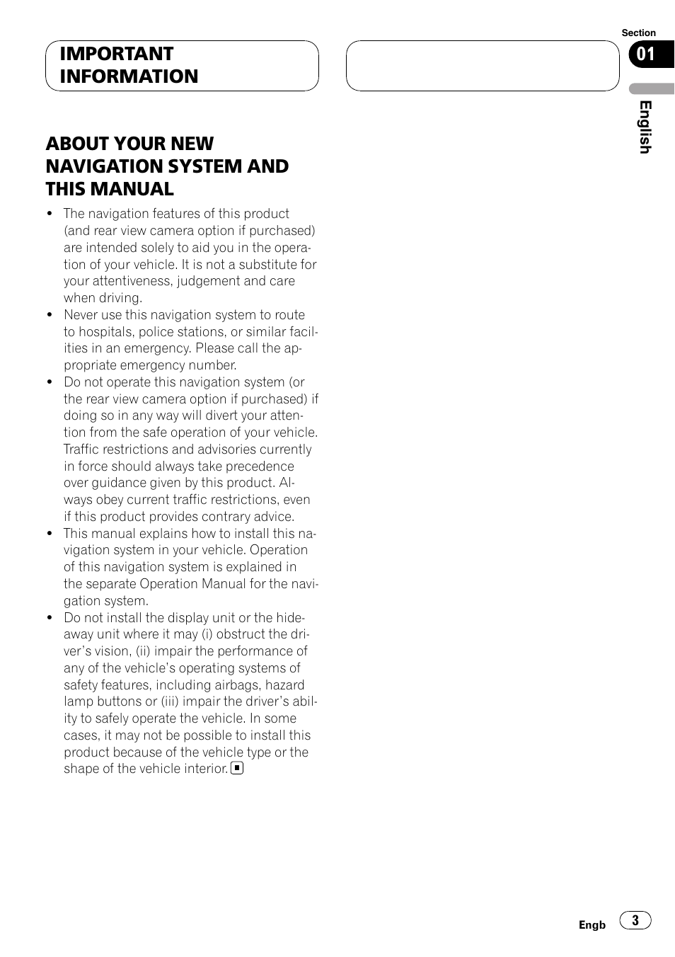 Important information, About your new navigation system, And this manual | About your new navigation system and this manual | Pioneer AVIC-X3 User Manual | Page 3 / 182