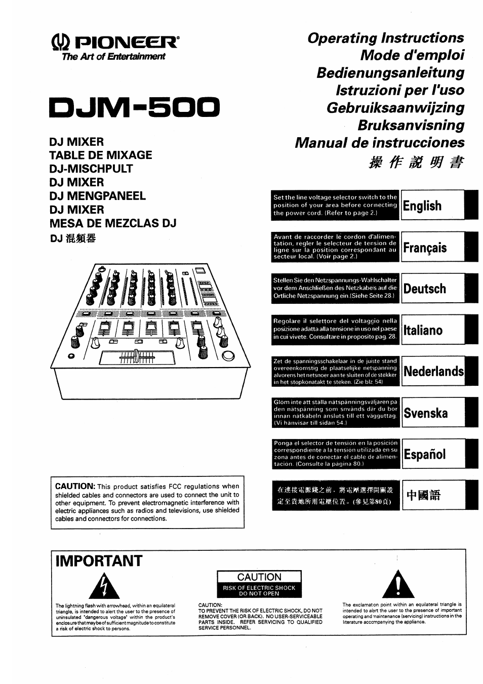 Pioneer DJM-500 User Manual | 108 pages