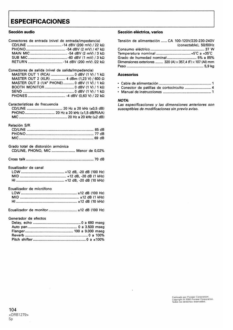 Pioneer DJM-500 User Manual | Page 104 / 108