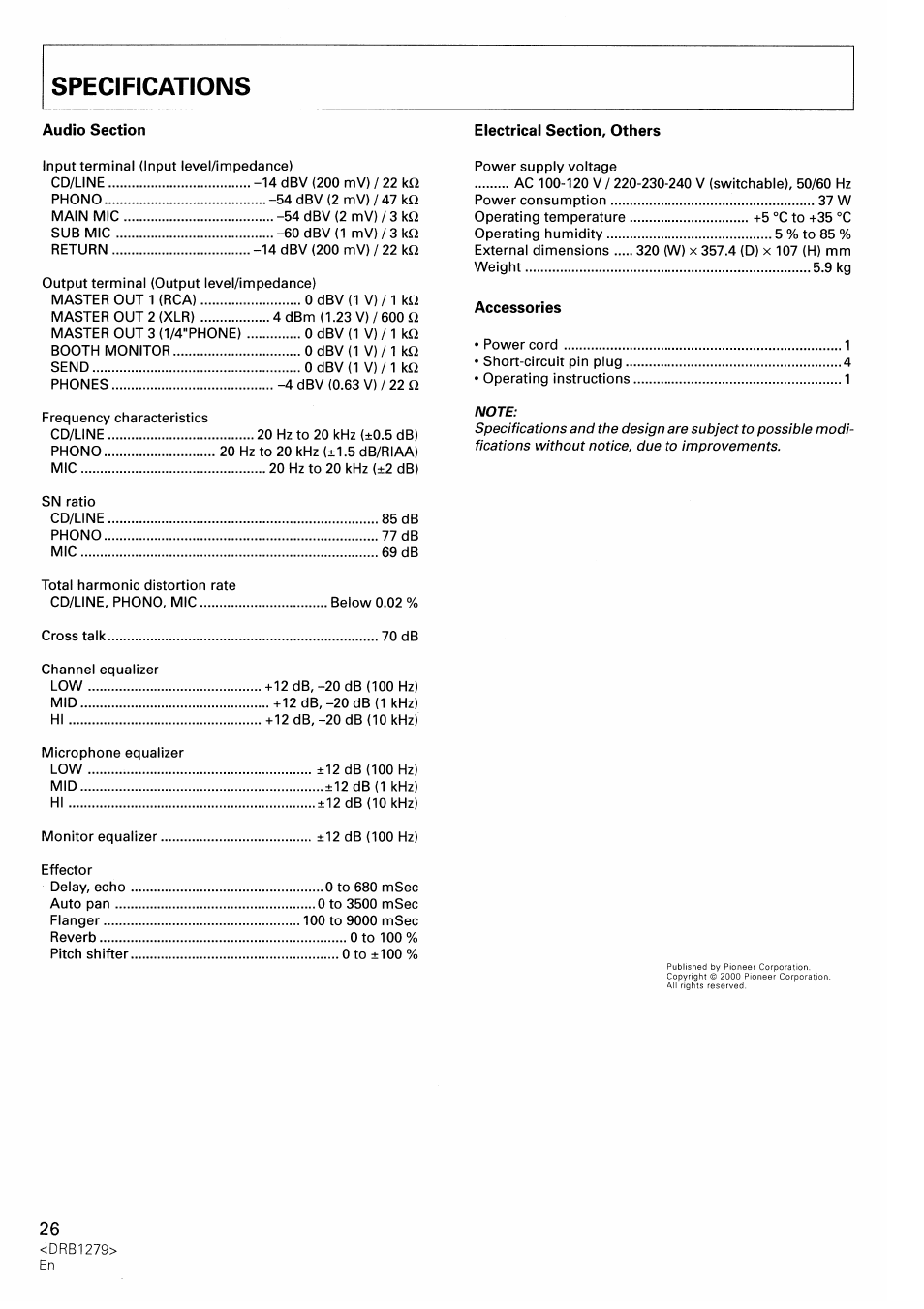 Pioneer DJM-500 User Manual | Page 26 / 108