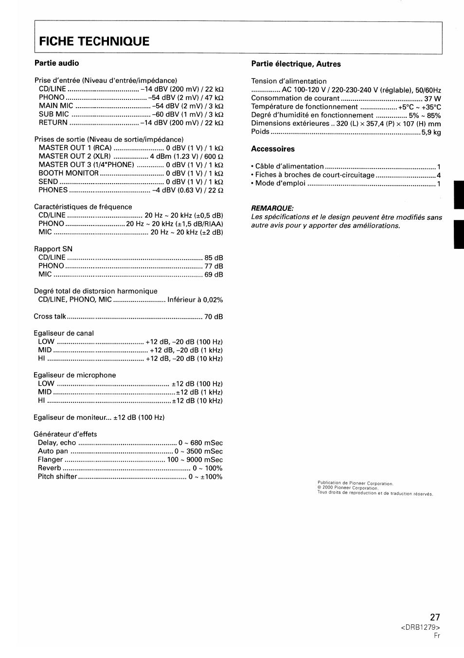 Pioneer DJM-500 User Manual | Page 27 / 108