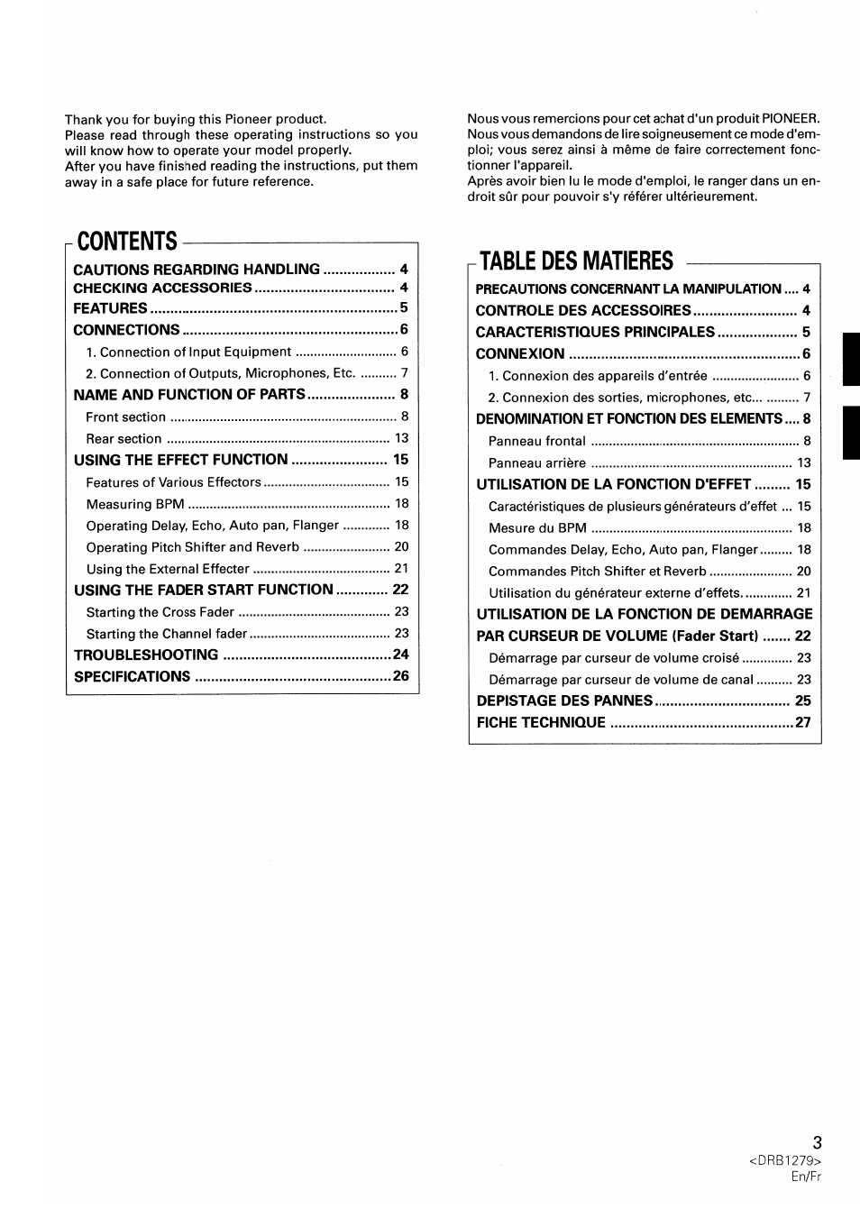 Pioneer DJM-500 User Manual | Page 3 / 108