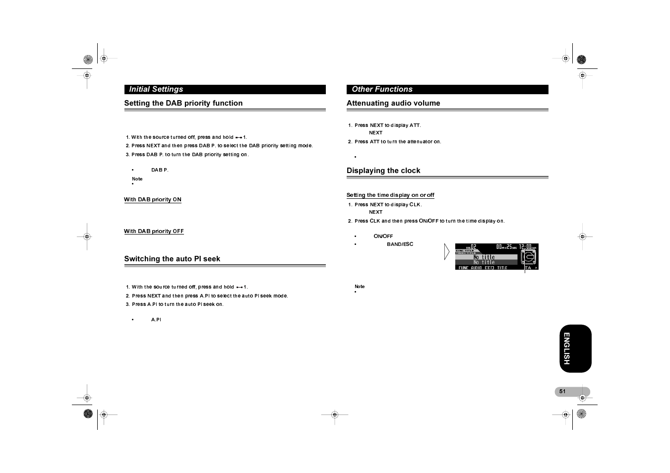 Qlwldo 6hwwlqjv, 2wkhu )xqfwlrqv | Pioneer ANH-P9R User Manual | Page 51 / 56