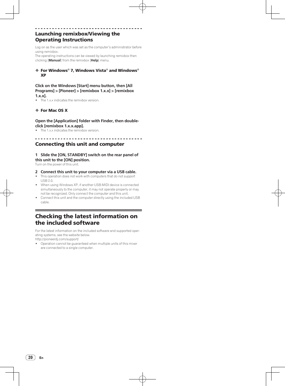 Connecting this unit and computer | Pioneer RMX-1000-M User Manual | Page 20 / 76