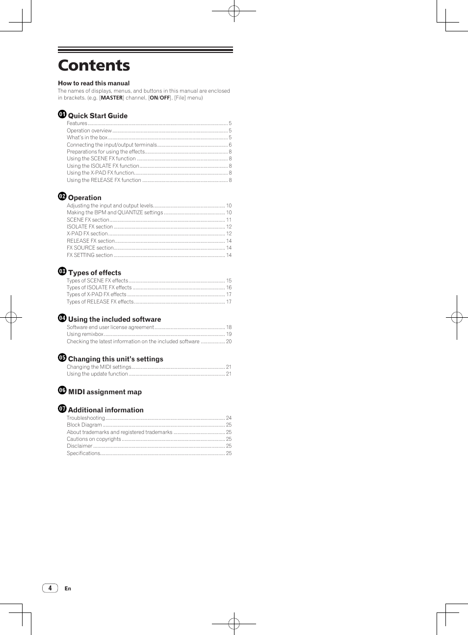 Pioneer RMX-1000-M User Manual | Page 4 / 76