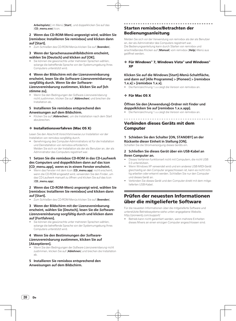 Verbinden dieses geräts mit dem computer | Pioneer RMX-1000-M User Manual | Page 68 / 76