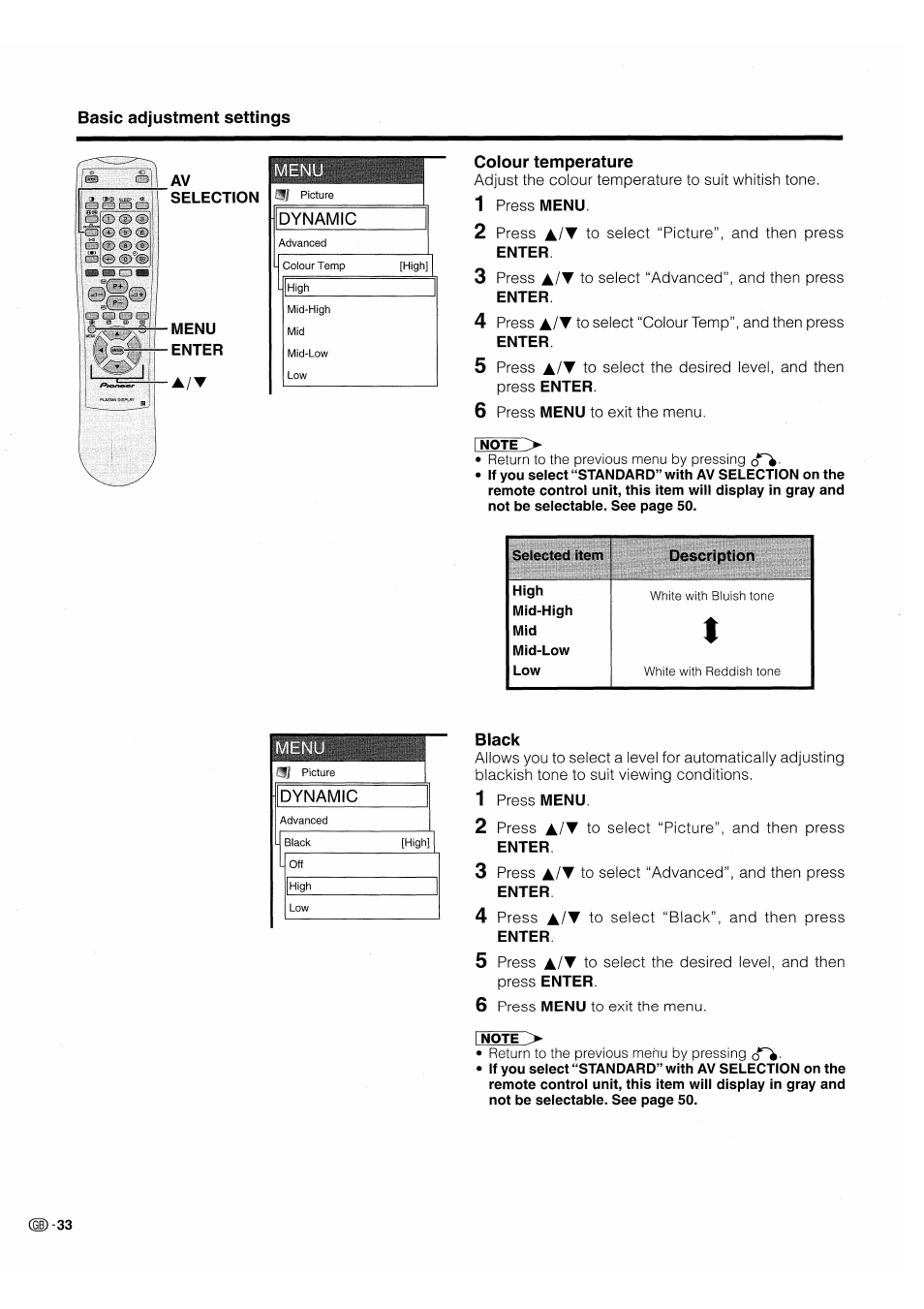 Pioneer PDP-503HDE User Manual | Page 36 / 196