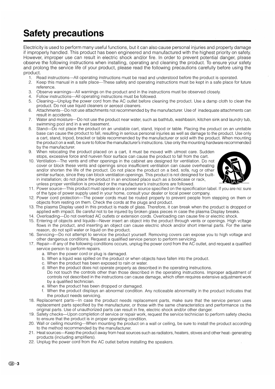 Safety precautions | Pioneer PDP-503HDE User Manual | Page 6 / 196