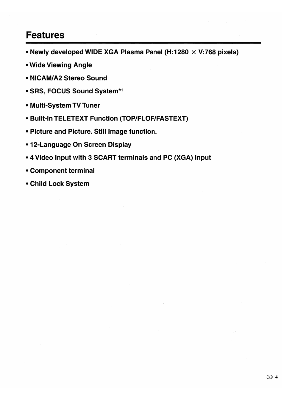 Features | Pioneer PDP-503HDE User Manual | Page 7 / 196