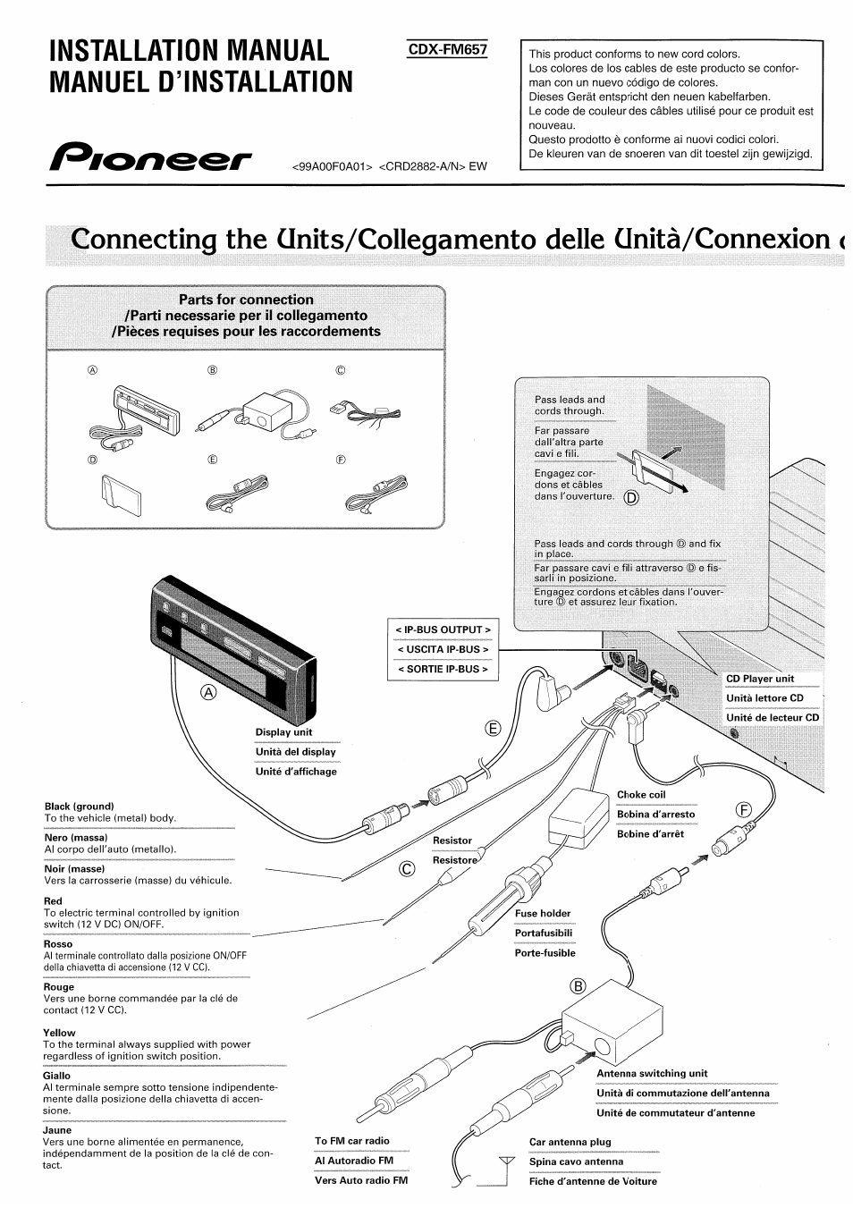 Pioneer CDX-FM657 User Manual | 17 pages