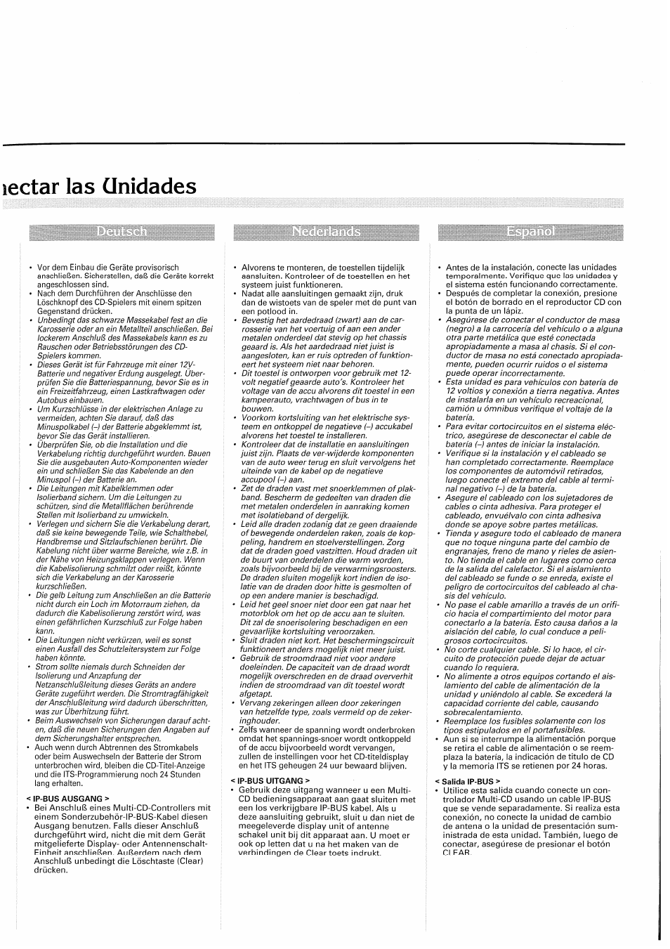 Îectar las ünidades | Pioneer CDX-FM657 User Manual | Page 5 / 17