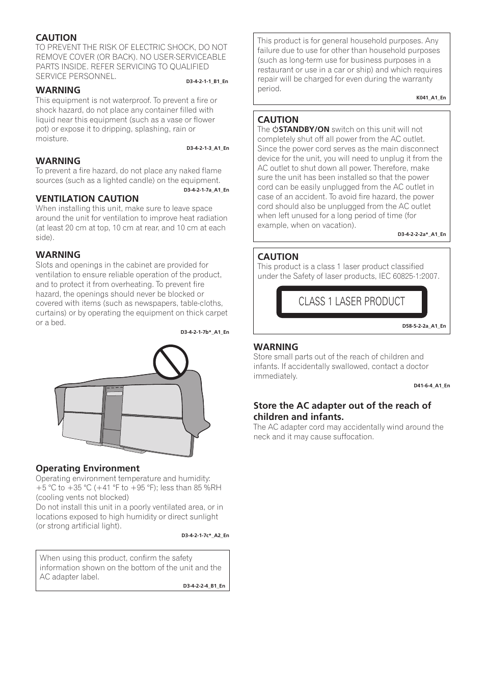 Class 1 laser product | Pioneer X-SMC11-S User Manual | Page 2 / 37