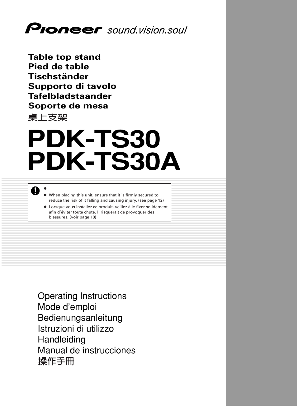 Pioneer PDK-TS30 User Manual | 50 pages